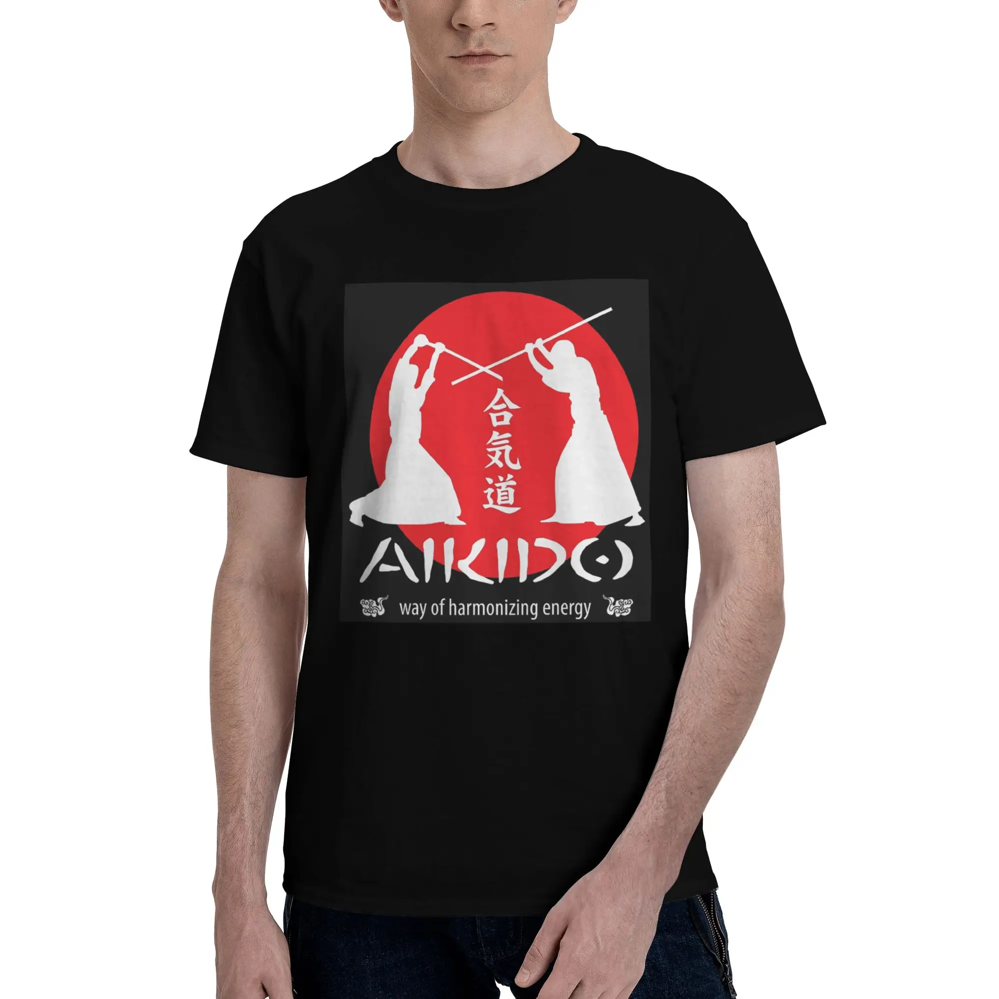 

Aikido 100% Cotton T-Shirt Men'sClassic T Shirts Men Round Neck Short Sleeve S-6XL