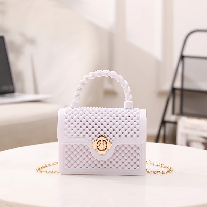 Fashion Jelly Bags Shoulder Bags Female Korean Style New Hollow Out Chain Bag Leisure Versatile Trend Handheld Bag Crossbody Bag