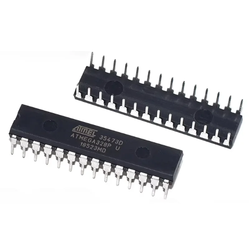 5Pcs New Original Atmega328P-Pu Atmega328P In-Line Dip28 Atmel 8-Bit Microcontroller Ic 32K Flash Memory