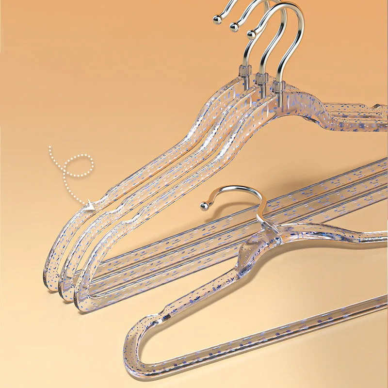 

Hanger Acrylic High Quality Flash Clear Hanger Crystal Clothes Organizer Closet Storage Airing Rack Adult