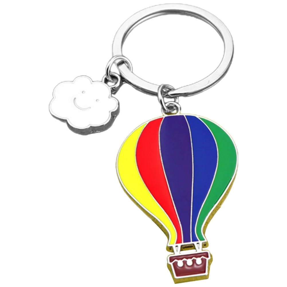 Memorial Gifts Hot Air Balloon Keychain Purse Charm Bags Pendant Metal Keyring Travel