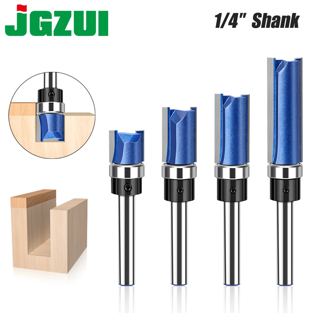 Tungsten Carbide Milling Cutter Shank Bit Reto Modelo Padrão Bit Flush Guarnição Router Bit com Rolamento mm em