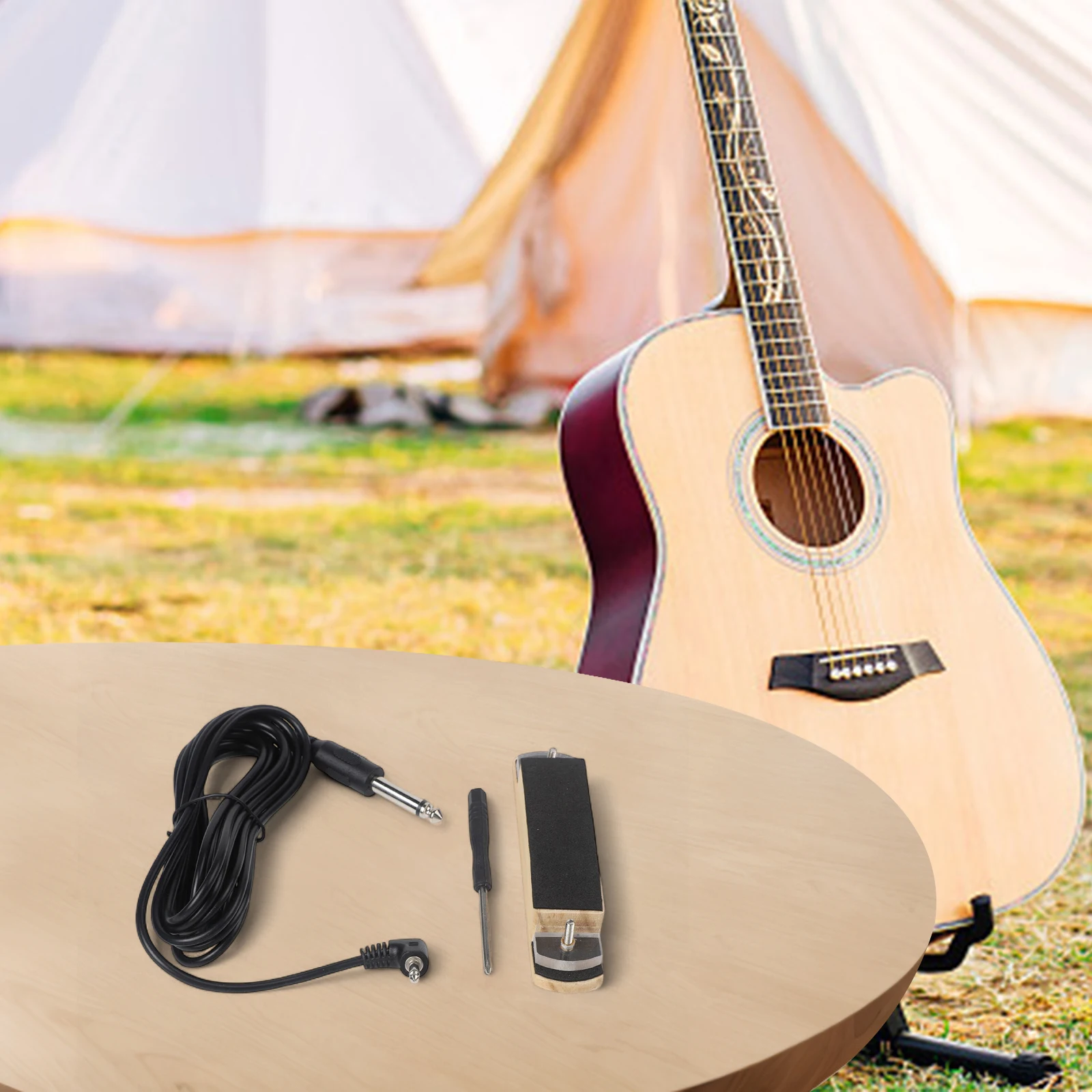 Acoustic Guitar Accessories Guitar Parts Humbucker 6.35mm Output Easy Installation No Batteries Required Magnet Equipped