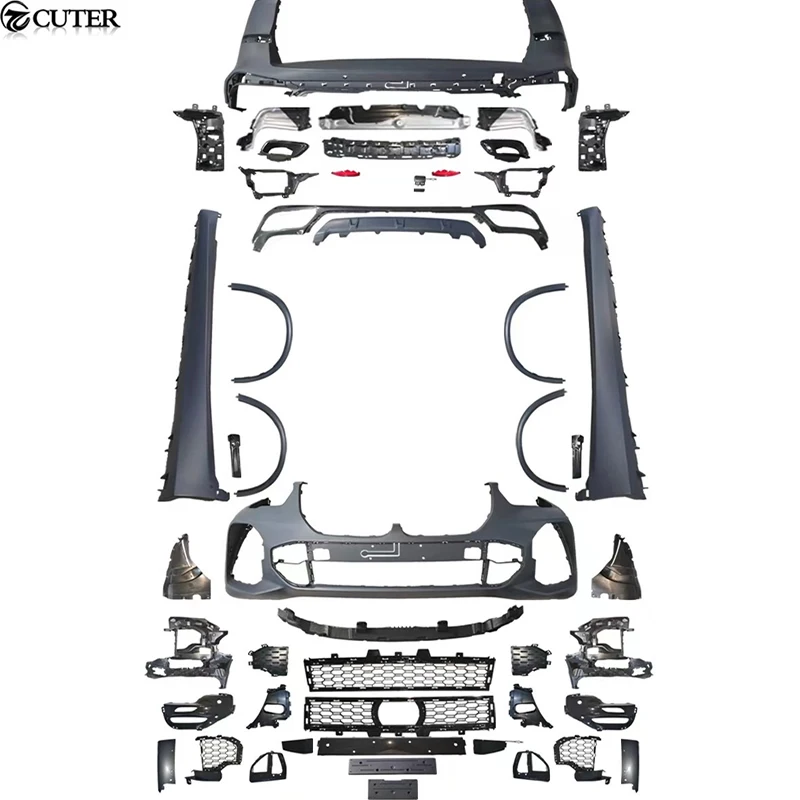 G05 X5 Change to X5M PP Front Bumper Grills Rear Bumper Wheel Eyebrow Side Skirts for BMW G05 X5 2021