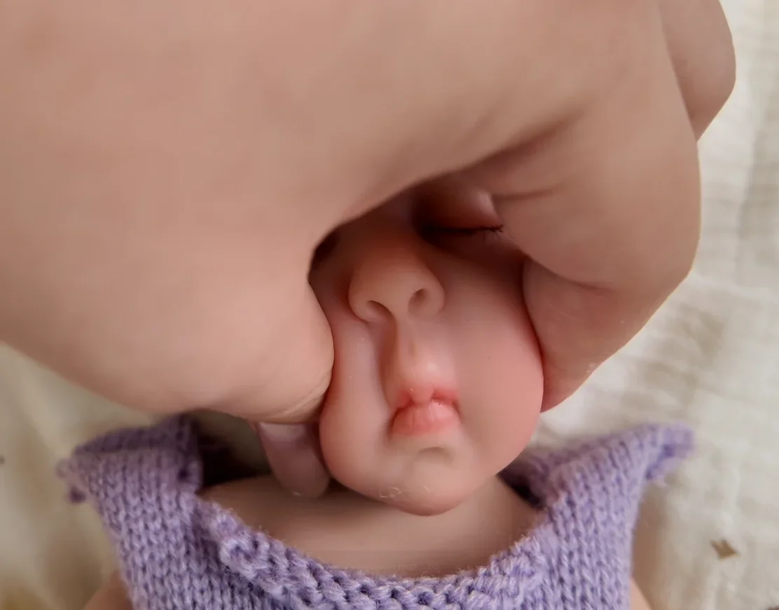 12인치 루나 핸드메이드 풀 바디 솔리드 슈퍼 소프트 엘라스틱 미니 귀여운 실리콘 무모 리본 컬렉션 아트 인형 크리스마스 선물