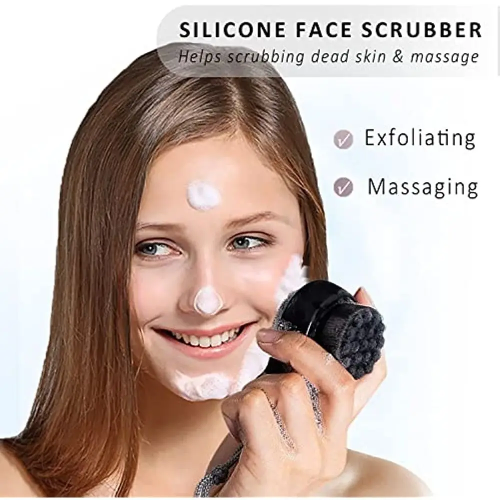 Soins de la peau élimination des points noirs exfoliant gommage du visage nettoyant Double face pores propre visage brosse de nettoyage