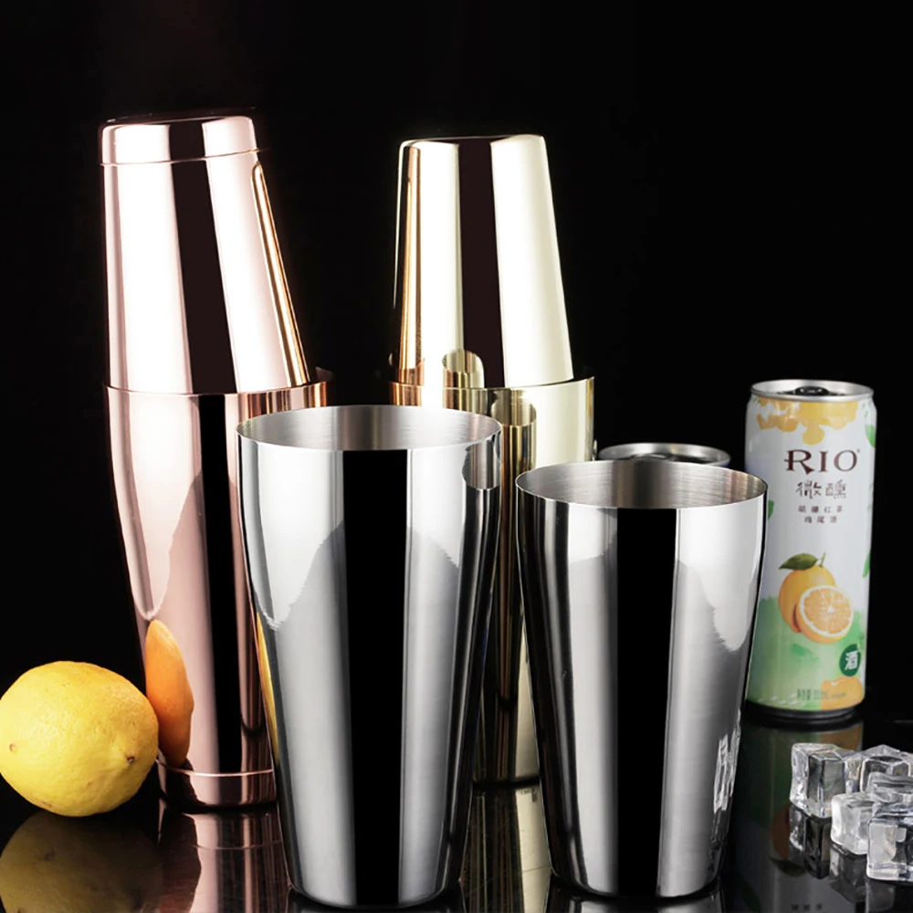 Stainless Steel Bartender Boston Shaker Cocktail Set Mixer Martini Cocktail Shaker Bar Wine Cup Set Drink Tool 250/350/550/750ML