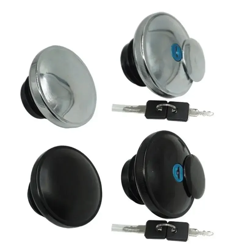 For Harley 883 Motorcycle CNC Fuel Caps Lock With Keys Black/Silver Aluminum Oil Tank Cap