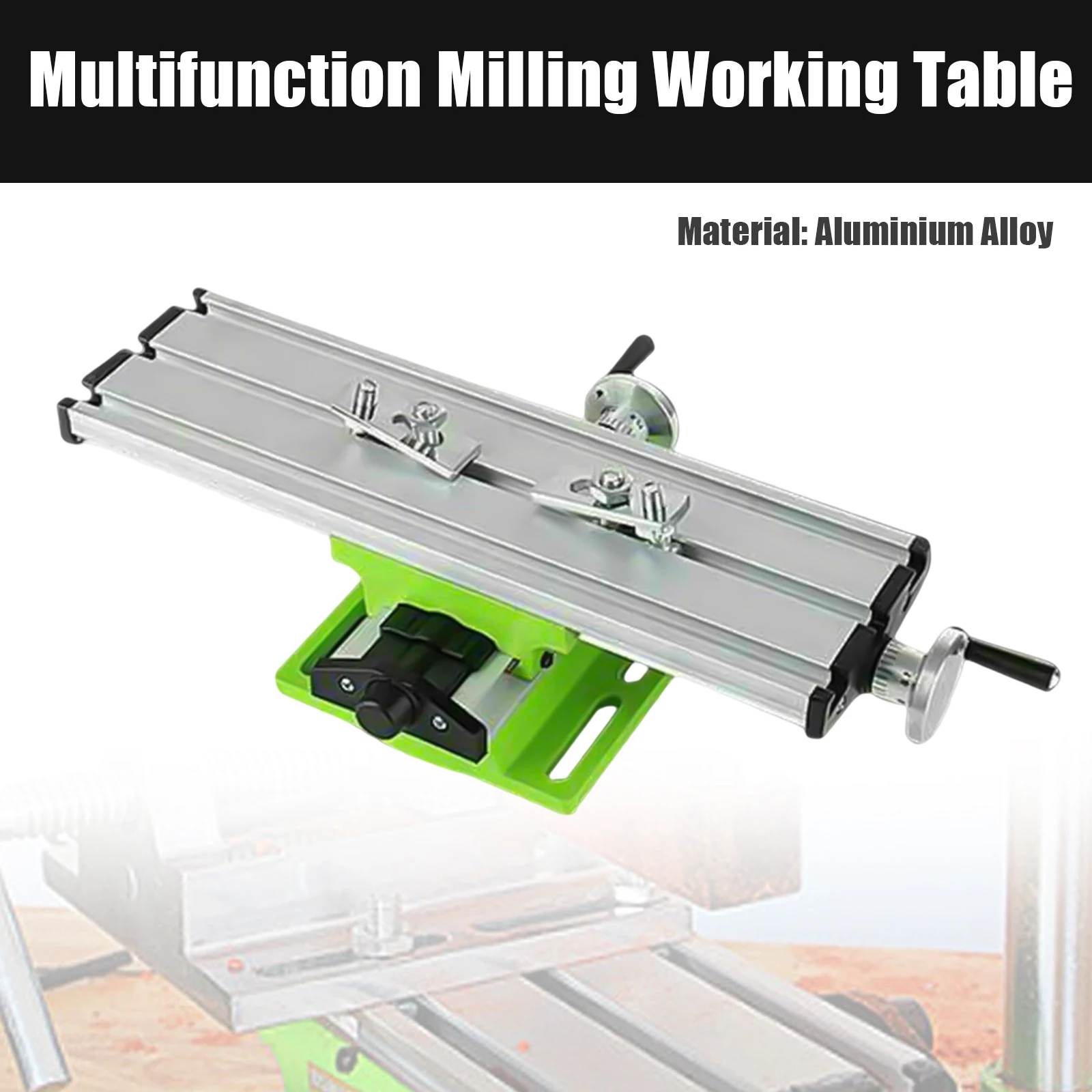 Alumínio Alloy Precision Milling Machine Worktable, Mini Broca Vise Fixture, mesa de trabalho, Cruz Slide Table, ajustável X-Y Axis