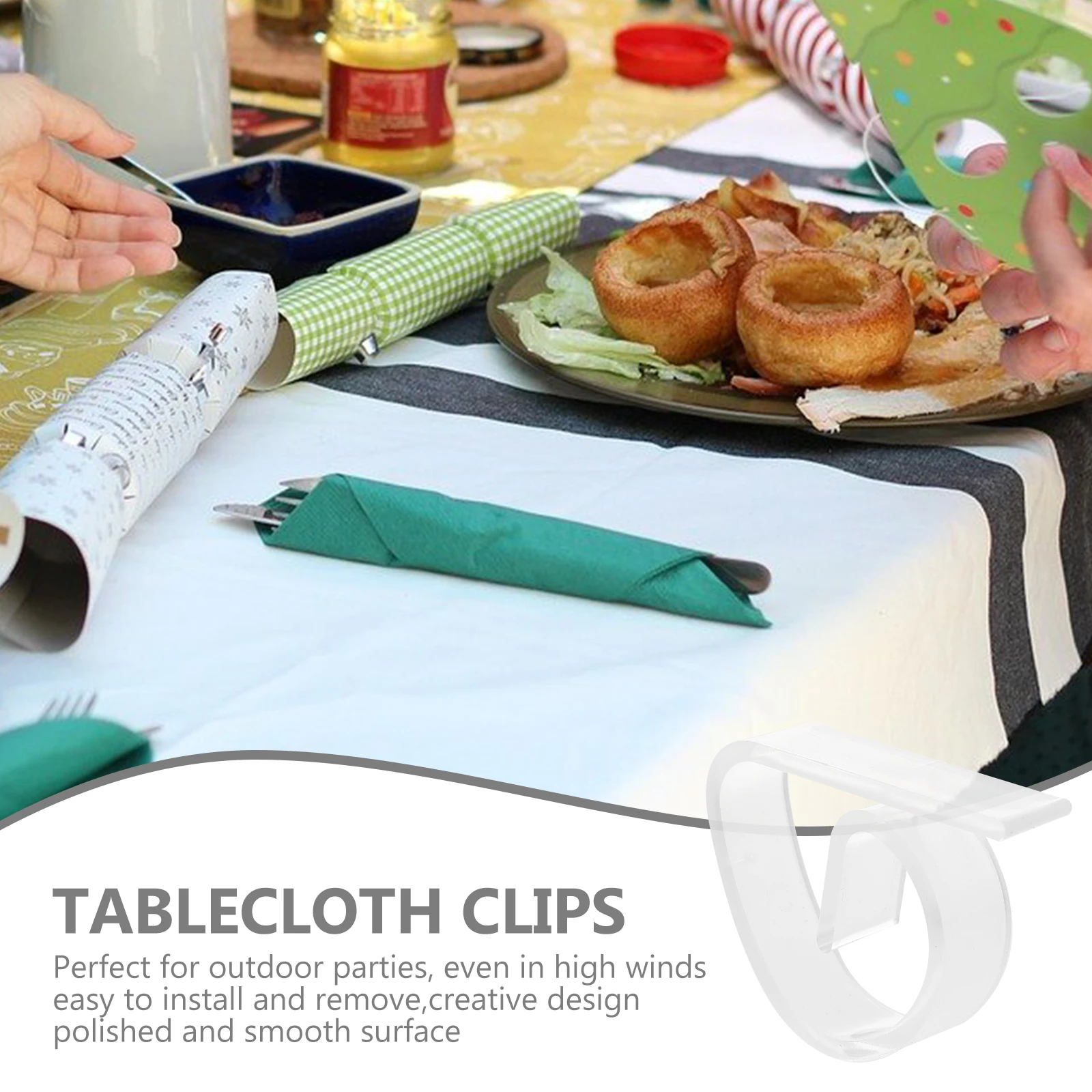 

72pcs Plastic Tablecloth Clips Rust-Proof Water-Resistant Holders For Wedding Reception Ceremony Decor Table Runner