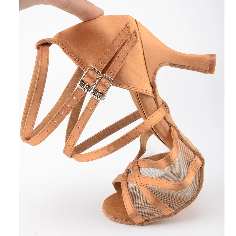 Sandales de danse à talon confortable en satin, leurre Venus personnalisé, haute qualité, livraison gratuite, 8.5cm