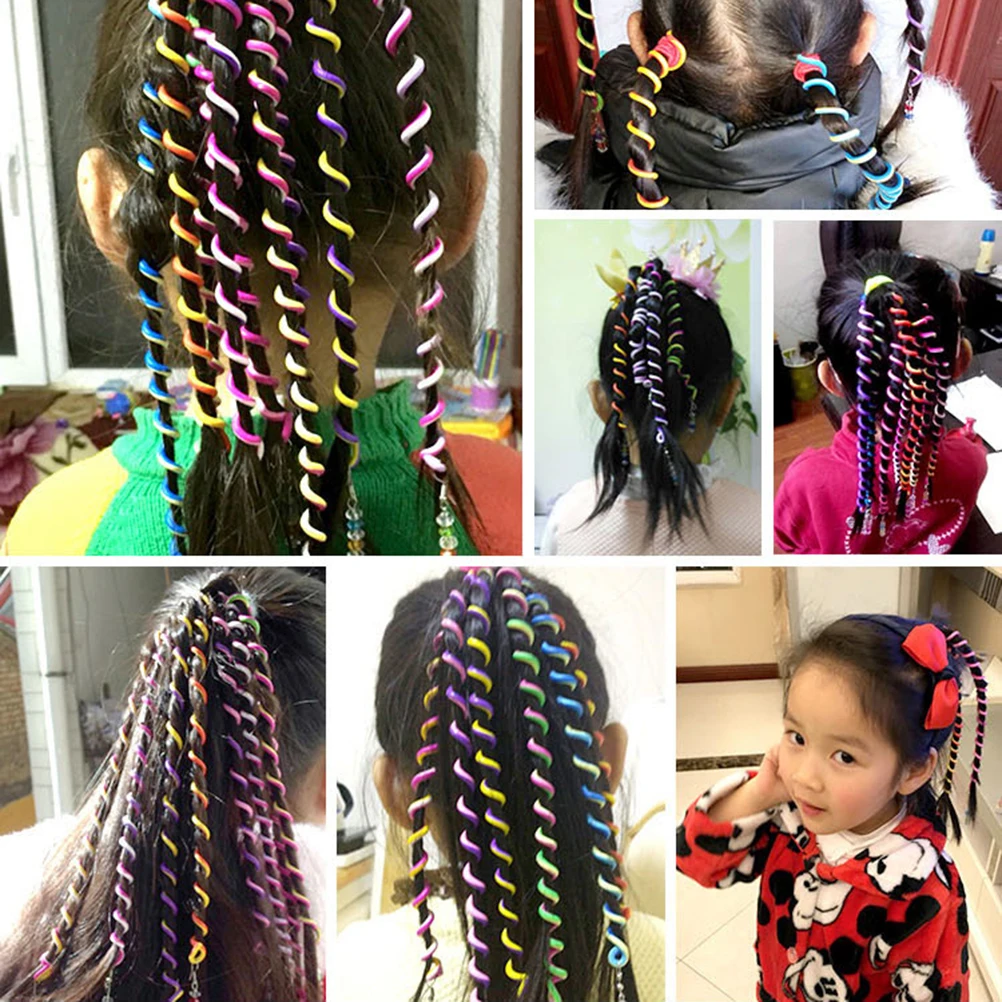 

6pcs Hair Styling Braiding Clips Tool For Curly Straight Thick Thin Hair Diy Accessories Purple Wrist Fit Bracelet