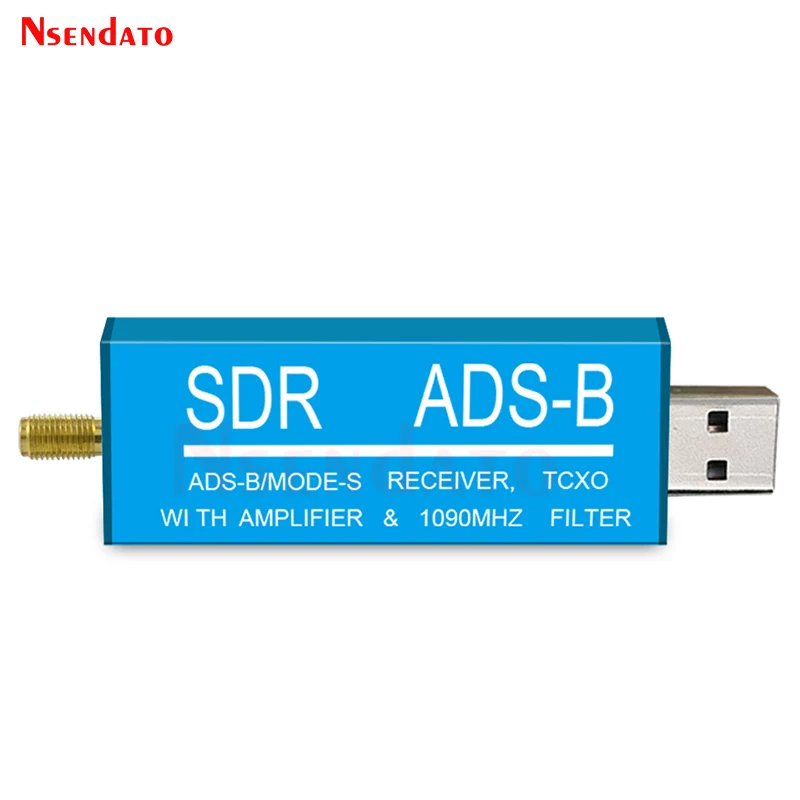 RTL2832U ADS-B Mode-S USB SDR TV Receiver Built-in RF Amplifier 1090MHz Bandpass Filter Radio SDR Band TV Scanner Tuner Stick