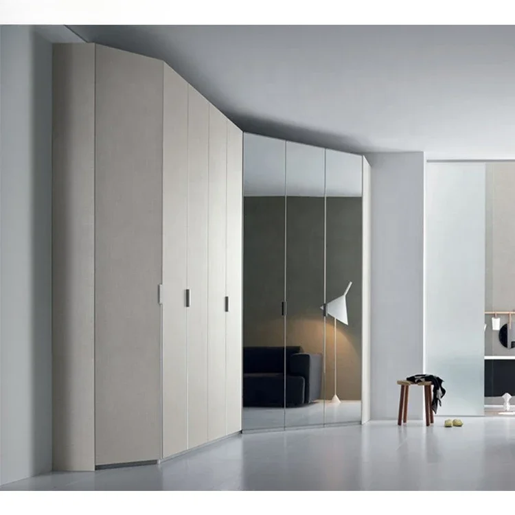 Hinged door deluxe wardrobe with full-length mirror