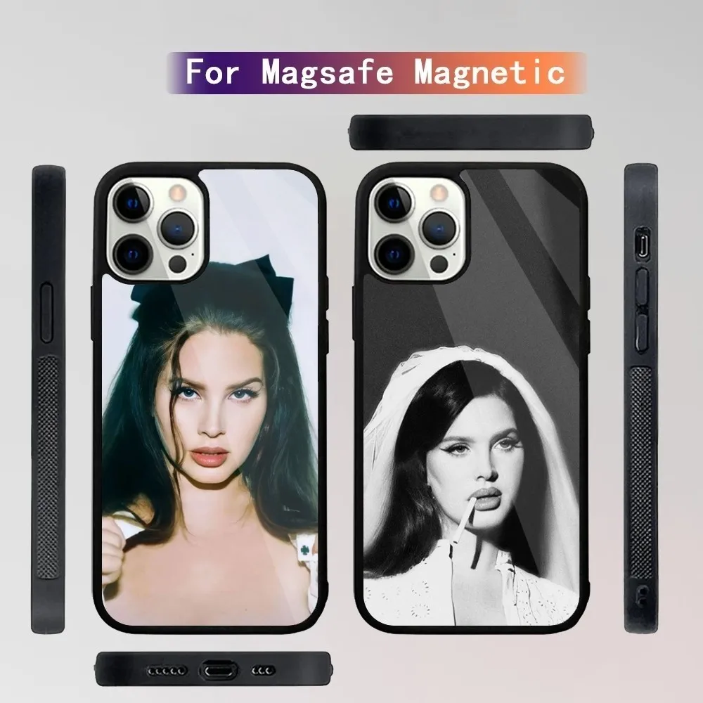 L-Lana D-Del Rey Famous-S Singer  Phone Case For iPhone 15,14,13,12,11,Plus,Pro,Max Mini Magsafe Magnetic Wireless Charging