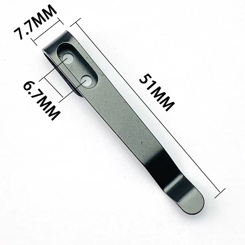 New Stainless Steel Back Clip for Pocket Knife Waist Clip Folding Knives Handle DIY Make Accessories Parts with 3pcs Screws