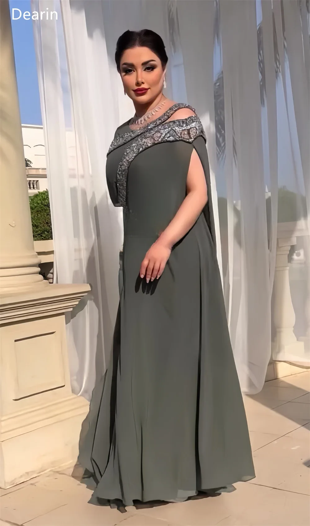 Customized Prom Dress Dearin Scoop Neckline Mermaid Floor Length Skirts Tulle Beading Bespoke Occasion Dresses Saudi Arabia Form