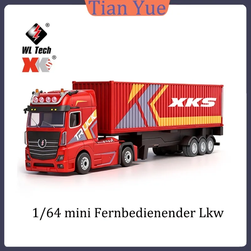 

Радиоуправляемая машинка Wltoys 6408, масштаб 1:64, миниатюрный грузовик-контейнеровоз из сплава, полноприводный, для дрифта, 2.4G, с прицепом, модель, детская игрушка, новинка