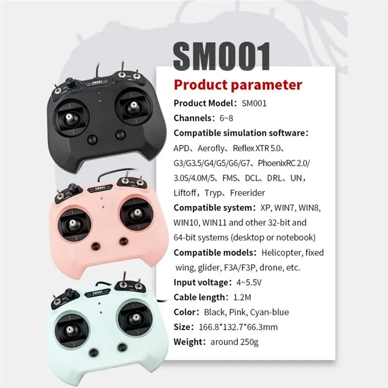 B04C-FS-SM001 8CH FPV Flight Simulator For RC Drone Supports For DRL Liftoff DCL Freerider APD And More Simulation Software B