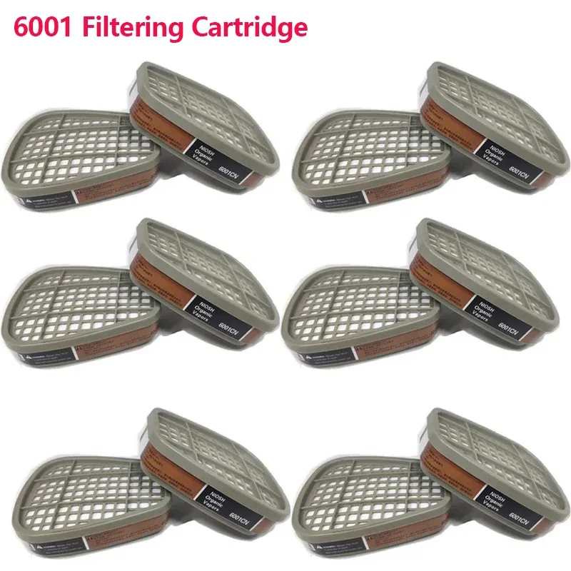 Organic 6001 Cartridge 5N11 Cotton Filter 501 Set Replace For 3m Gas Mask 6200/6800/7502 Painting Respirator Mask Accessories