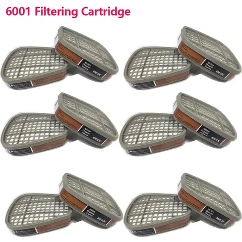 Organic 6001 Cartridge 5N11 Cotton Filter 501 Set Replace For 3m Gas Mask 6200/6800/7502 Painting Respirator Mask Accessories