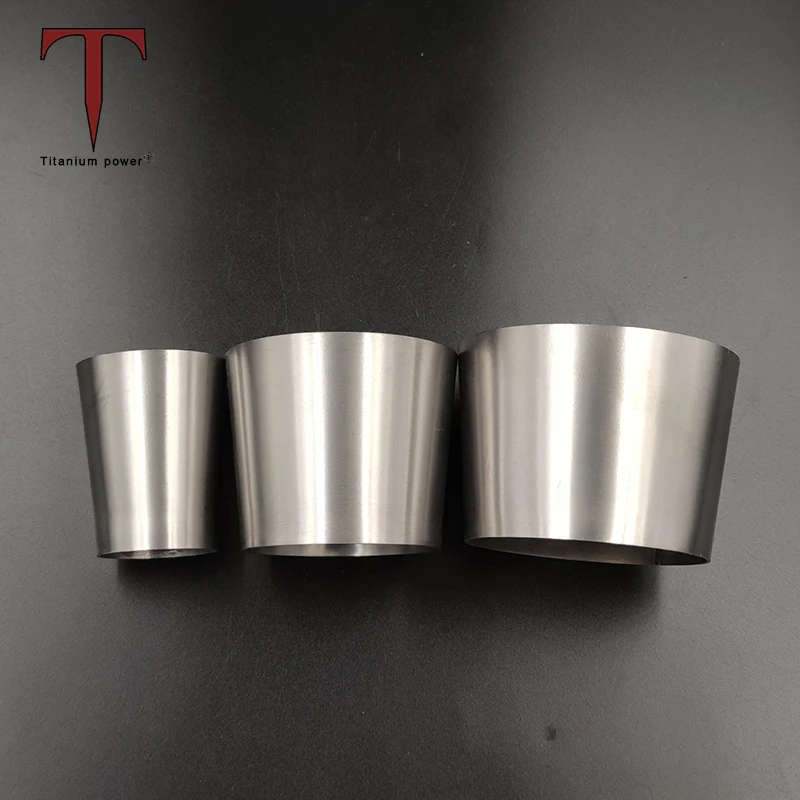 Tanium 1.0mm thick Smooth Cones Tubing Titanium Transition Reducer for Auto Exhaust Pipe Conector
