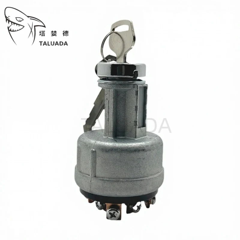 6-Pins Ignition Switch with 2 PCS Keys For Kubota 650 750 850 Bulldozer Wheel Loader Starter Excavator Star Parts Hot Sale
