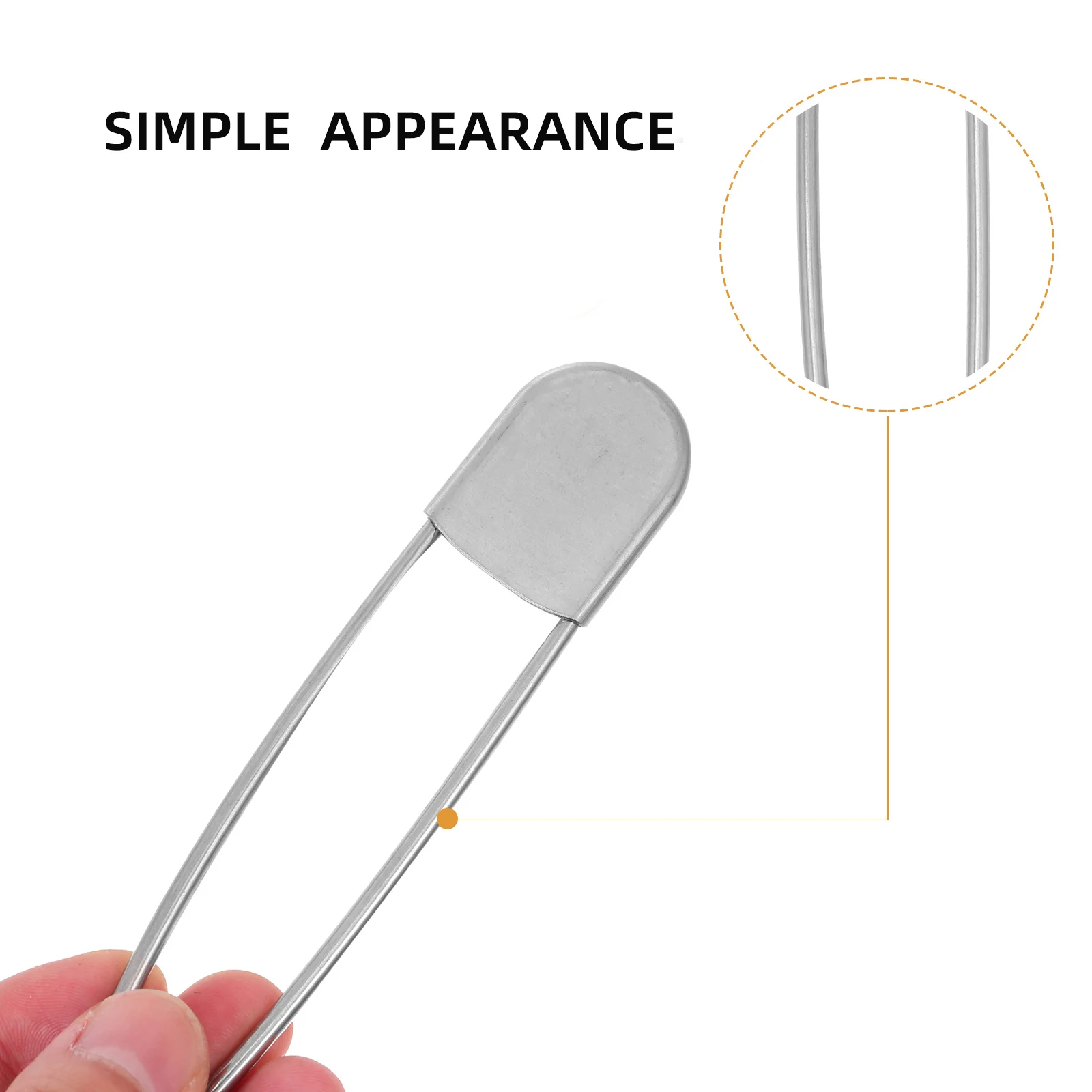 

5Pcs Rust Proof Safety Pins Strong Durable Stainless Steel For Heavy Fabrics