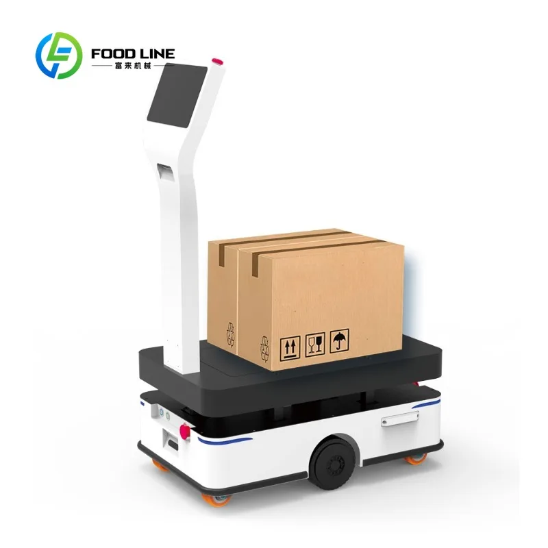 Customized Intelligent Warehouse Logistic Robot Unmanned Control System Customizable 80kg Payload agv Transfer Cart Amr