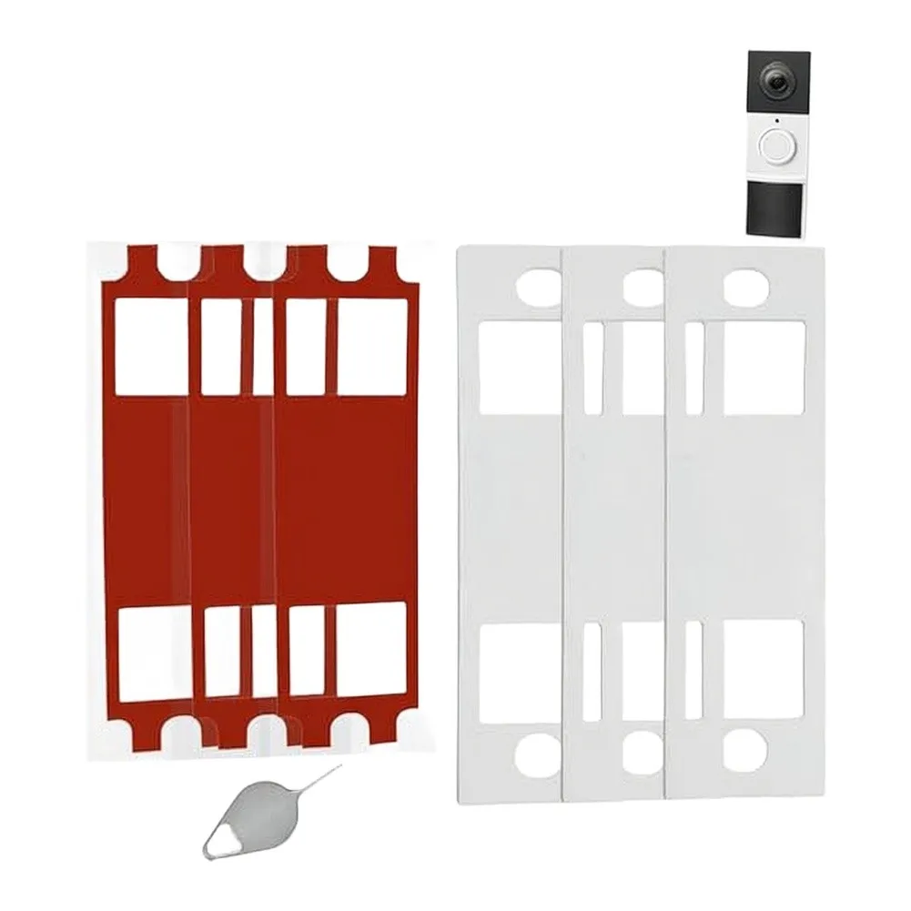 No Drill Doorbell Mount Kit Includes 3 White Sponge Pads 3 Binder Pads 1 Metal Key Tool for Tapo TD21 D210 D235