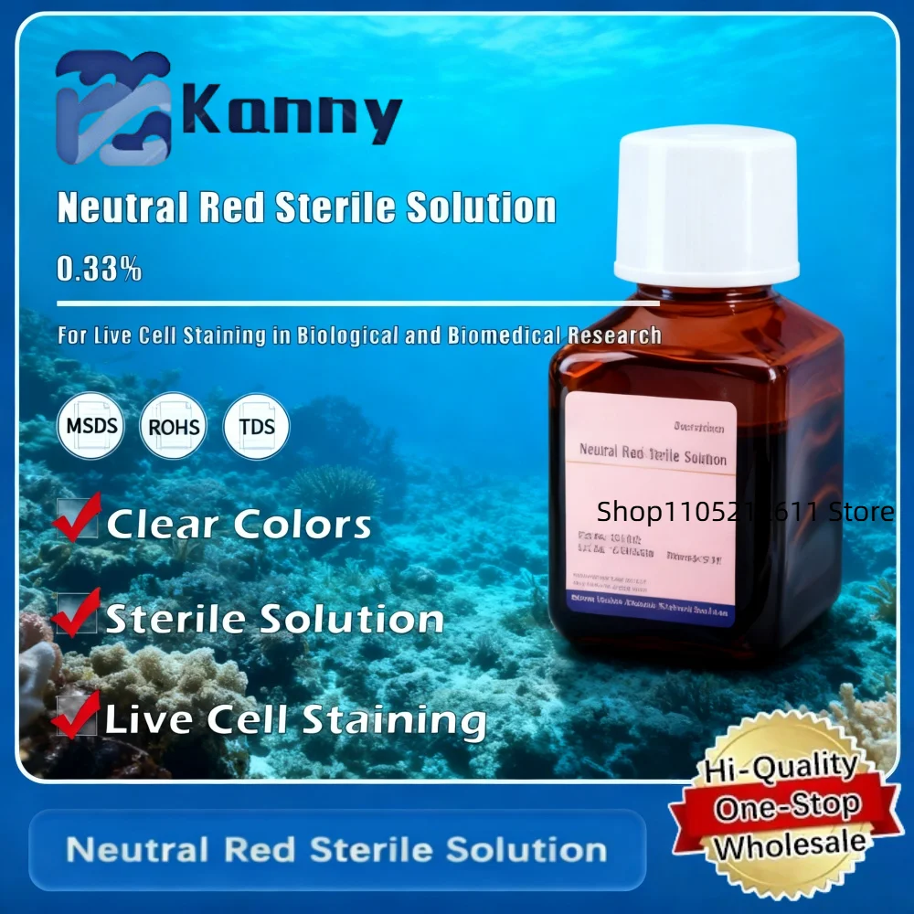Neutral Red Sterile Solution 0.33% for Live Cell Staining and Biological Research Applications Original Product