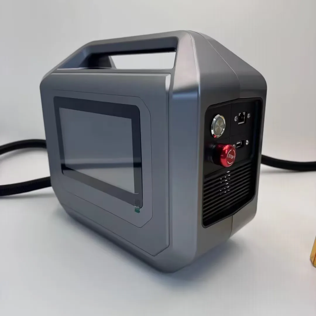 Macchina per marcatura laser portatile in fibra 20W 30W 50W Marcatura di metalli Data Logo Codice immagine Macchina per incisione laser portatile