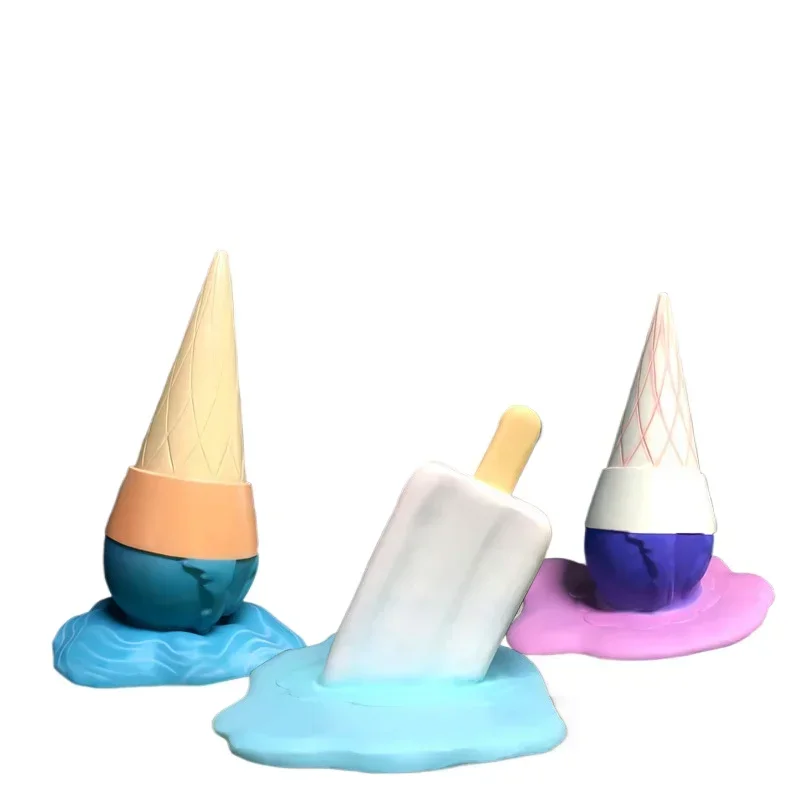 Simulation ice cream ice cream ornament outdoor fiberglass, sculpture garden landscape