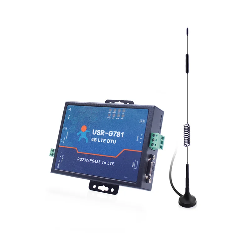 USR-G781 Industrial transparent data transmission RS232/RS485 Serial to 4G LTE DTU Modem Serial with Ethernet Port