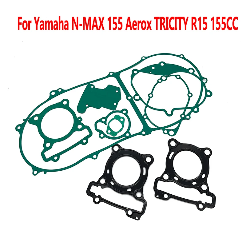 Fit for Yamaha N-MAX 155(B6H)Aerox TRICITY R15 155CC NMAX 155 Motorcycle Parts Cylinder Base Head Gasket Kit