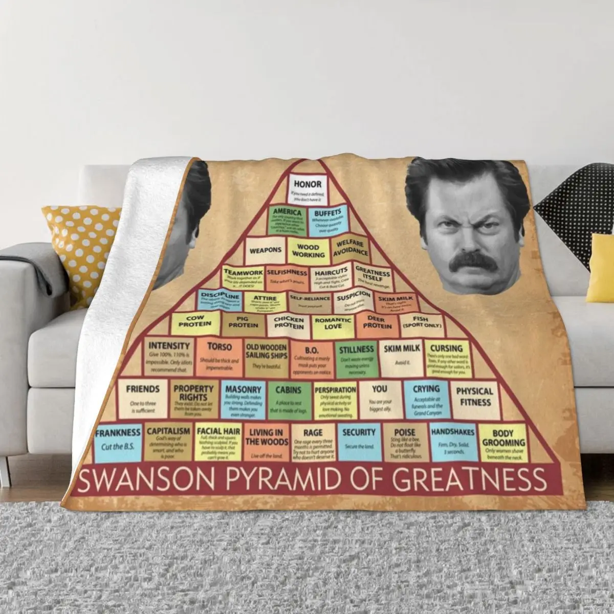 

Swanson Pyramid of Greatness Throw Blanket fluffy blanket Decorative Blankets Sofa Quilt