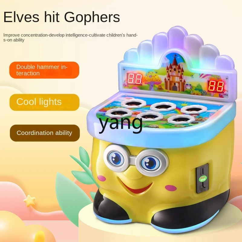 LMM Mouse Beating Machine Children's Electric Toys Double Hammer Game Machine Cute Small Commercial Amusement Machine