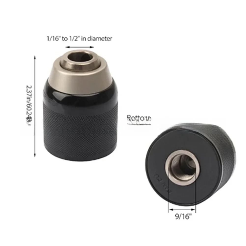 13mm 1/2 Drill Chuck With Screw 1/16 To 1/2 Clamping Capacity 9/16 18 Mount Replacement Parts For Power Tools