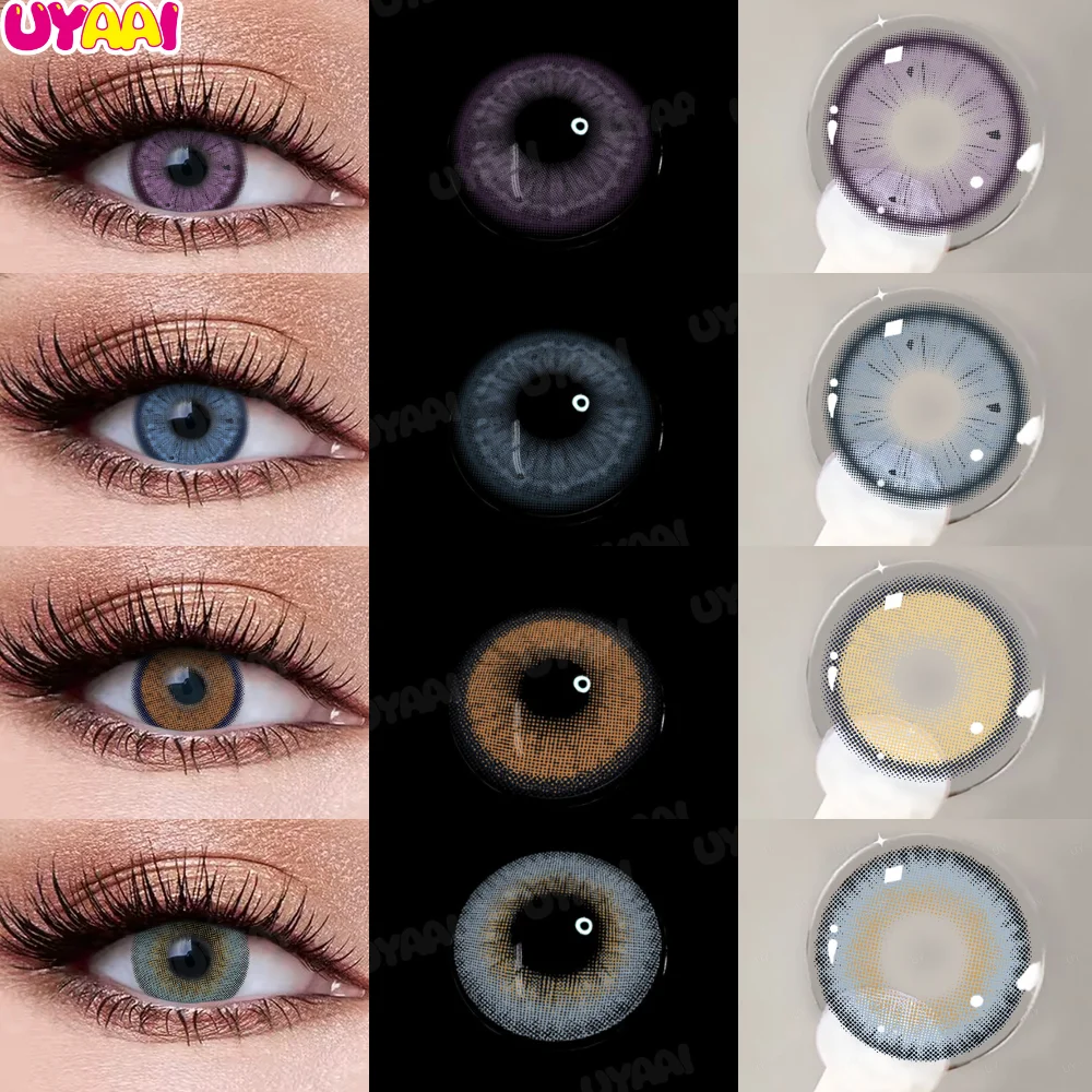 UYAAI Farbkontakt NEUE Augenfarblinse Make-up Grüne Augenlinsen Jahres für Augen Blaue Kontaktlinse Natürliche Farbe Hohe Qualität