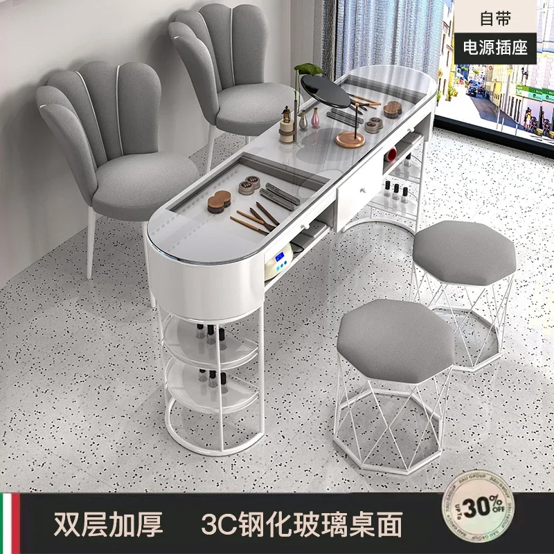 

Fashion Internet celebrity manicure table and chair set simple special economical manicure shop table Japanese single double man