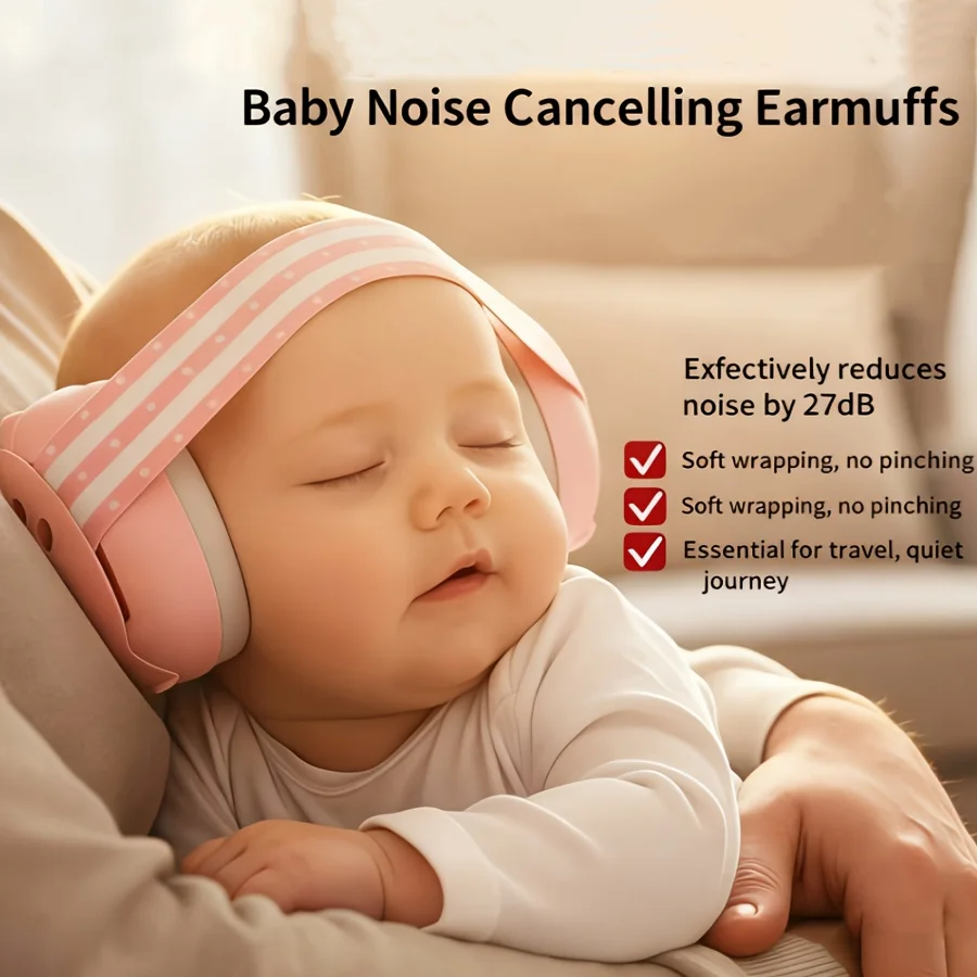 Baby Noise-Proof Earplugs for Infants / Children's Sleep Noise-Reducing Headphones / Head-Mounted Protective Earplugs