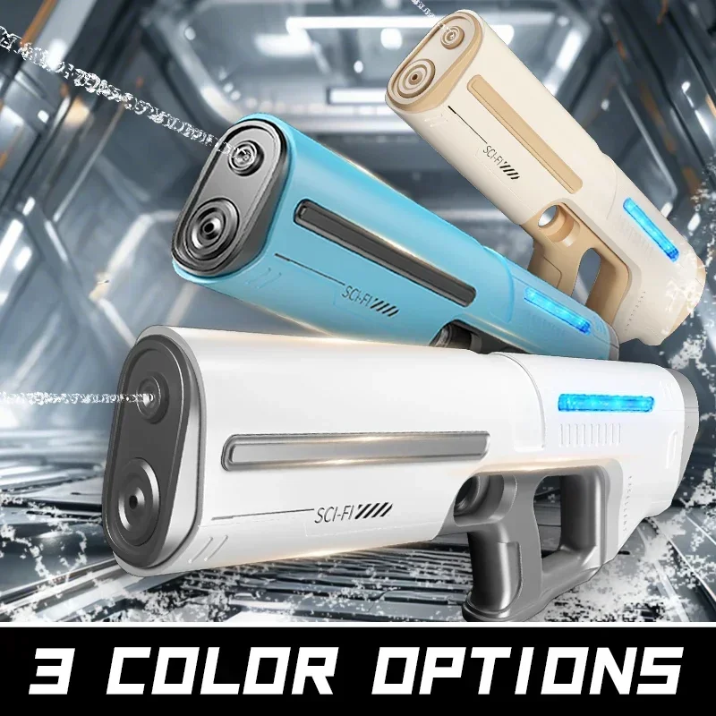 ปืนฉีดน้ำไฟฟ้าสำหรับเด็ก แรงดันสูง ดูดน้ำอัตโนมัติ ของเล่นชายหาดกลางแจ้งสำหรับเด็กผู้ชาย ของขวัญสำหรับเด็ก