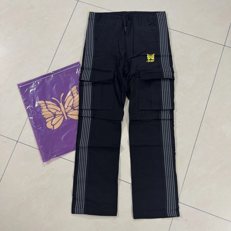 

Повседневные прямые брюки с вышивкой, съемная рабочая одежда Utili, мужская модная уличная одежда, осенние брюки цвета хаки