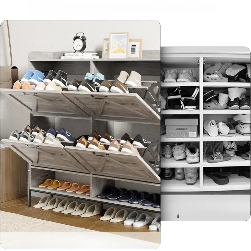 Shoe Cabinet with Flip Drawers,Freestanding Shoe Storage Cabinet Organizer for Entryway,Shoe Rack Cabinet,Dry and wet Separation