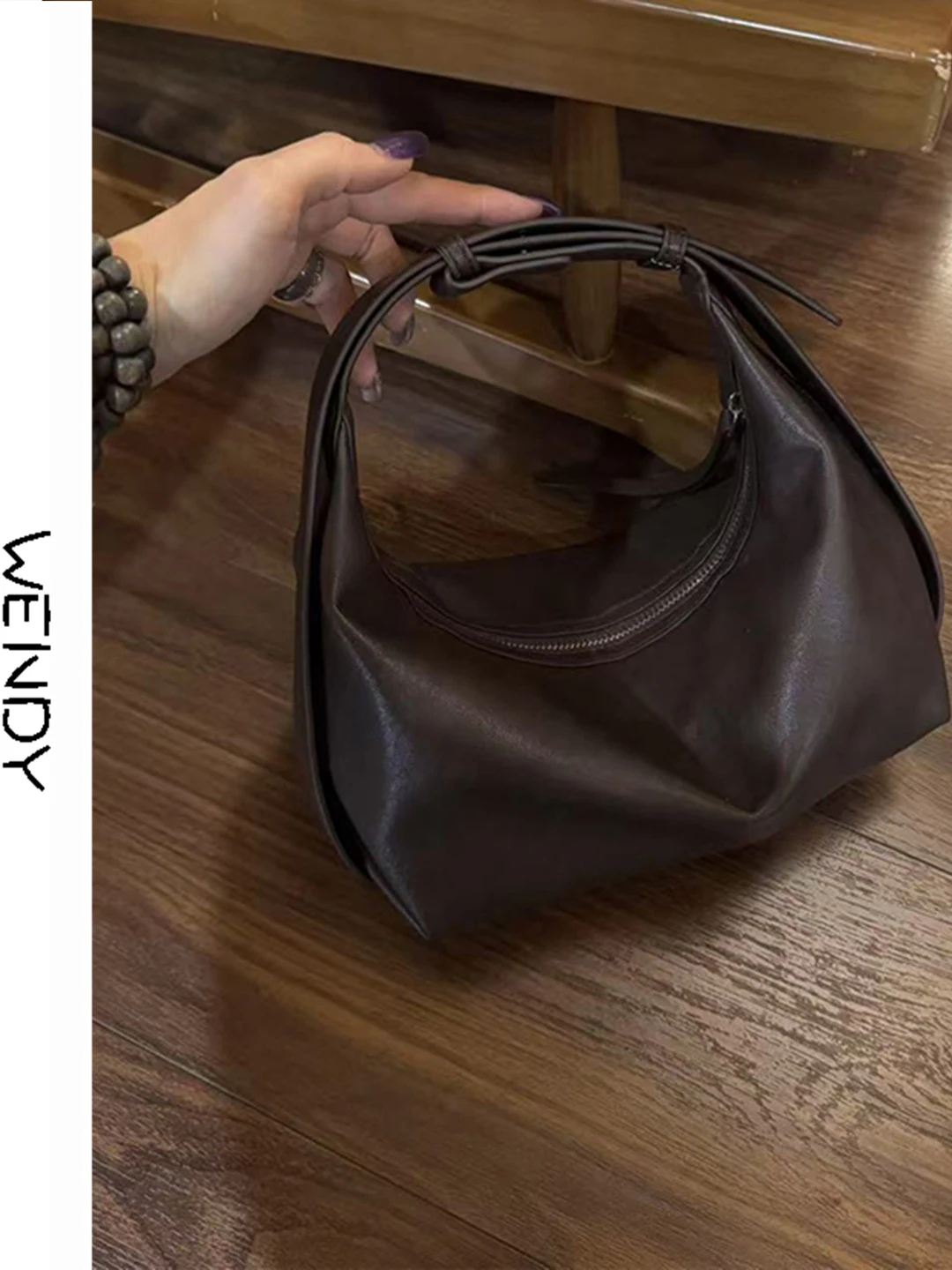 

Кожаная сумка-тоут для ланча, сумка через плечо, женская деловая сумка премиум-класса, новинка 2026 года, на одно плечо, с застежкой-молнией