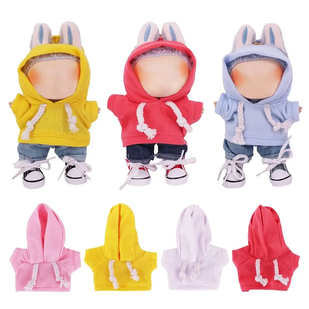 

Casual Multicolor Doll Hoodie Replacement Hand-made Cotton Dogs Hoodies Gift Photo Props Doll Clothes Topcoat Birthday Gifts