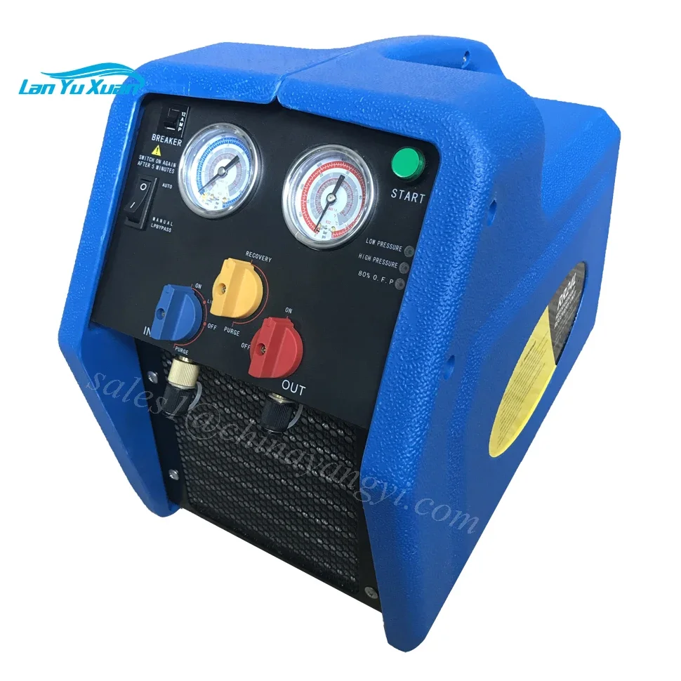 Automatic Gas Recovery Unit 3/4HP 1HP  R32 R1234YF explosion -proof refrigerant gas recovery machine with LP cut down Switch