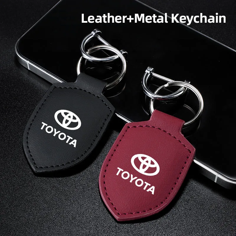 Car Keychain Key Chain Auto Emblem Key Ring Accessories For Toyota 86 Mirai Supra Prado Alphard Vellfire Crown Sequoia Venza