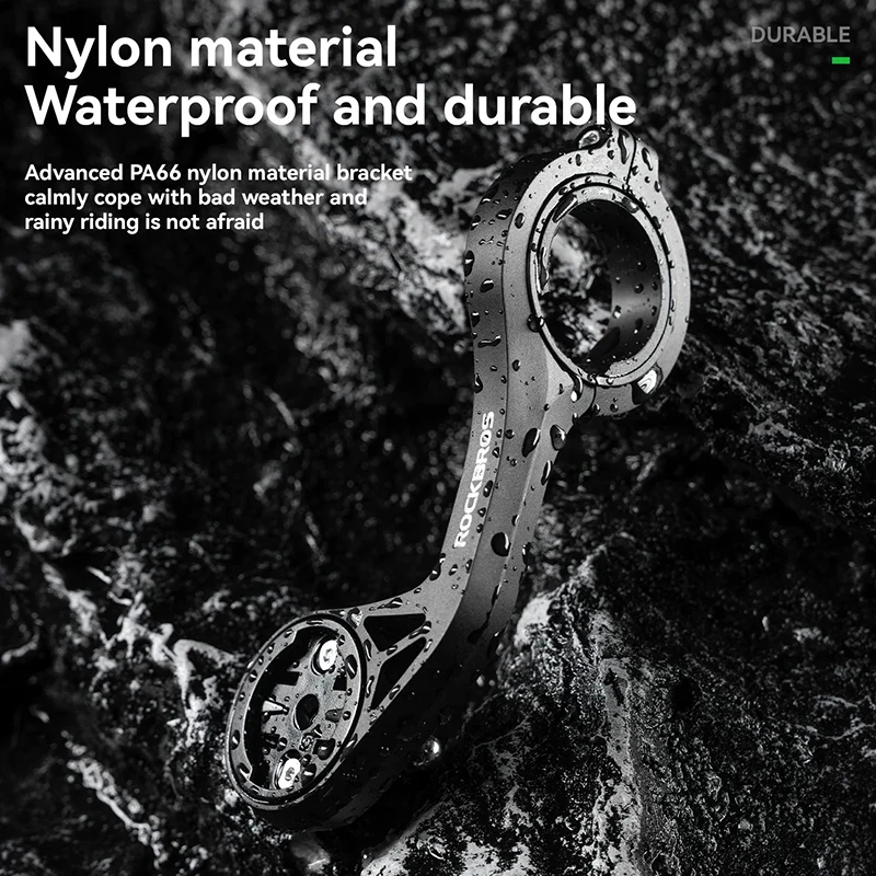 ROCKBROS ナイロン製自転車スピードメーターホルダー GoProマウント IGS / Garmin / Bryton / Cateyeコンピューター対応 MTBバイク ストップウォッチ ライトマウント