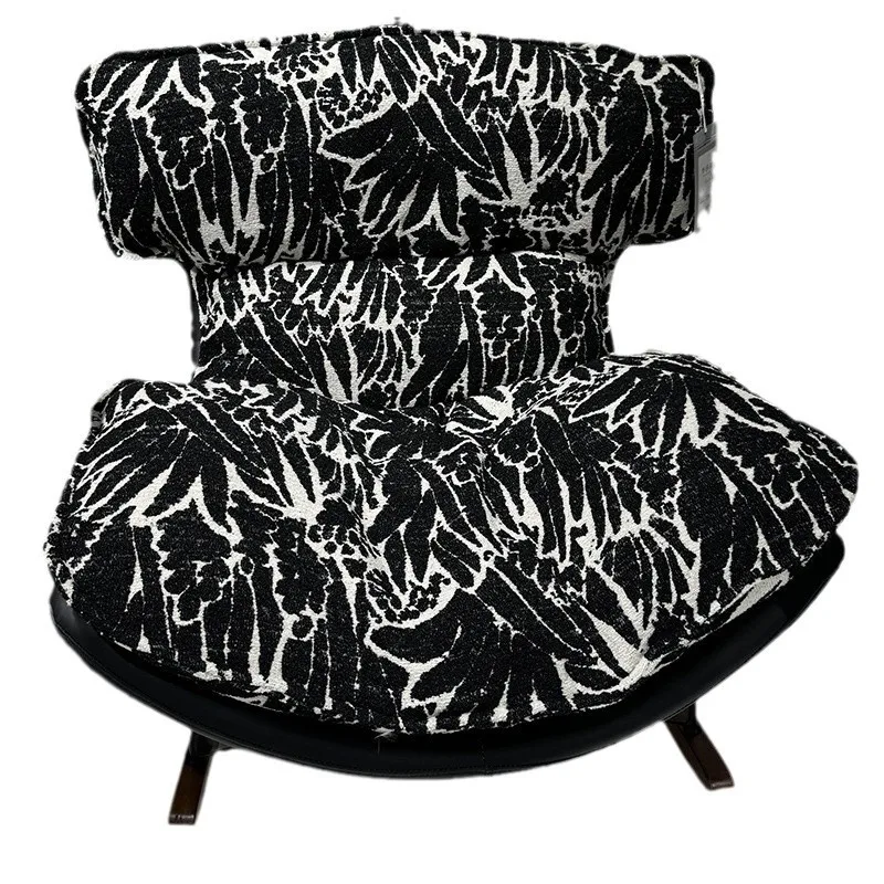 เก้าอี้โซฟาเดี่ยวสไตล์นอร์ดิกหรูหรา หมุนได้ ปรับเอนได้ รูปทรงไข่ แบบโยก